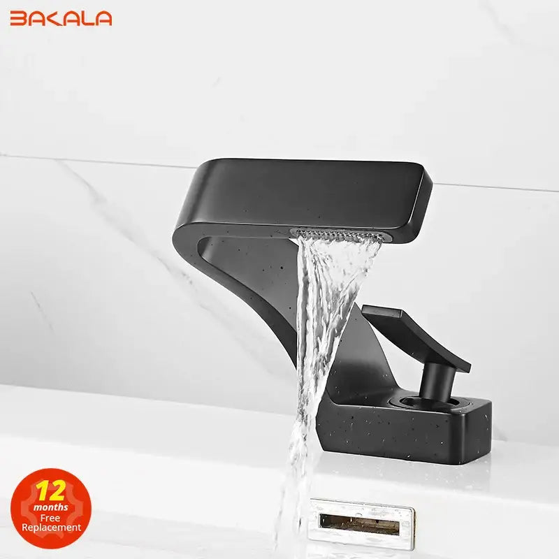 DecorBites™ Modern Black Bathroom Sink Faucet