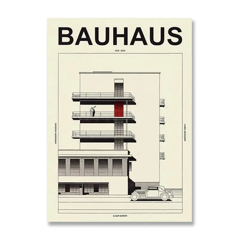 DecorBites™ Modern Black & White Bauhaus Canvas Print
