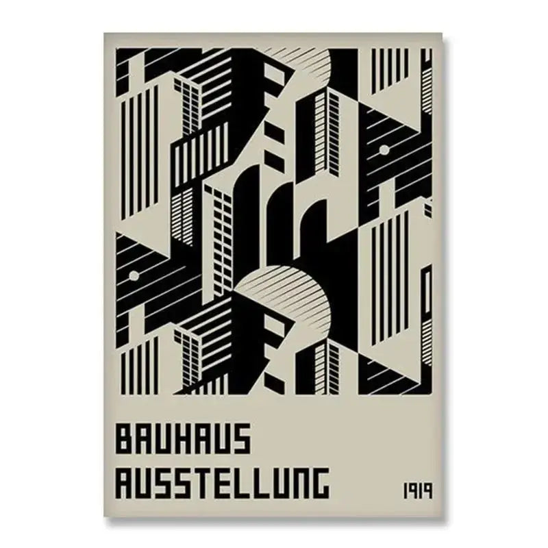 DecorBites™ Modern Black & White Bauhaus Canvas Print
