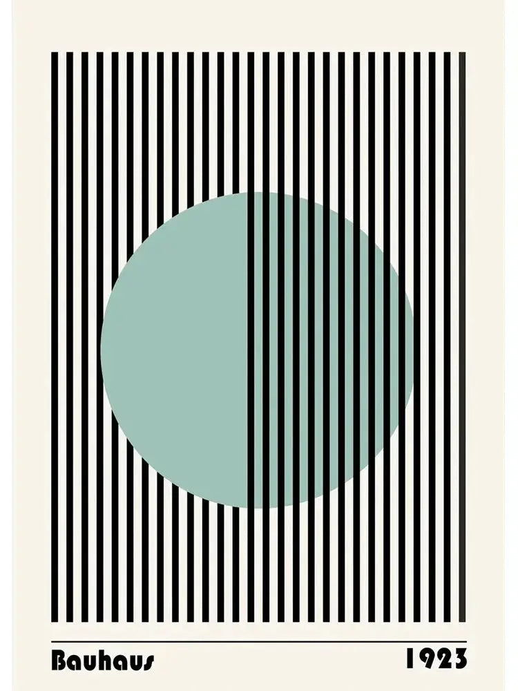 DecorBites™ Modern Black & White Bauhaus Canvas Print