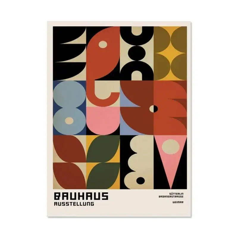 DecorBites™ Modern Black & White Bauhaus Canvas Print