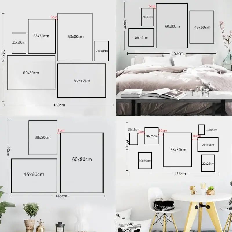 DecorBites™ Modern Black & White Canvas Print for Home Decor