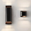Modern black & bronze led wall lamp for bedroom minimalist decor