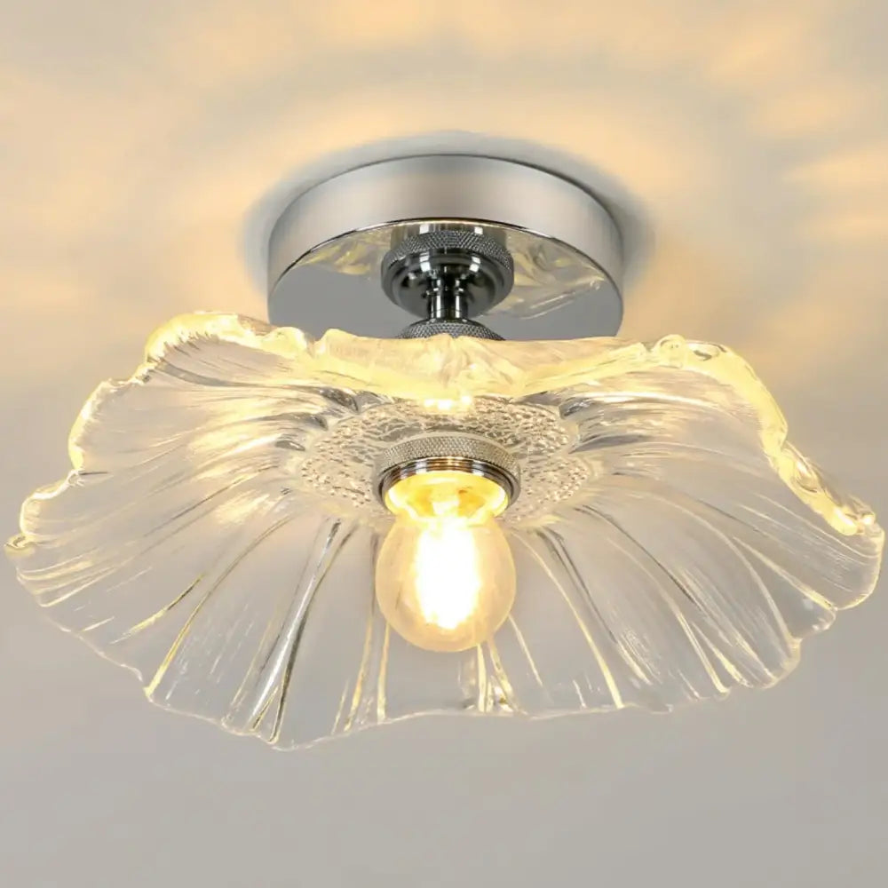 Modern flower vintage glass ceiling light for bedroom