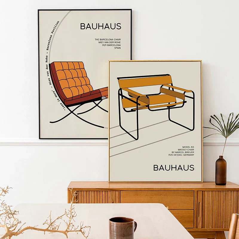 DecorBites™ Modern Geometric Bauhaus Art Prints