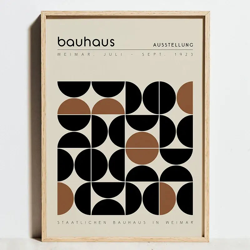 DecorBites™ Modern Geometric Bauhaus Exhibition Print Canvas
