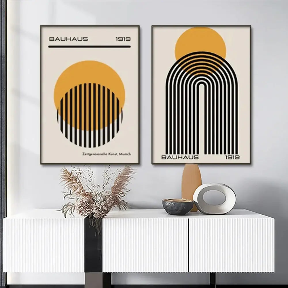 DecorBites™ Modern Geometric Canvas Wall Art Prints