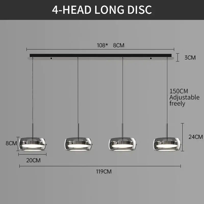 DecorBites™ Modern Glass Dining Table Pendant Light