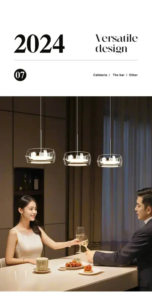 DecorBites™ Modern Glass Dining Table Pendant Light