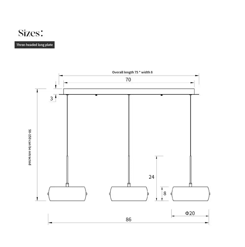 DecorBites™ Modern Glass Dining Table Pendant Light
