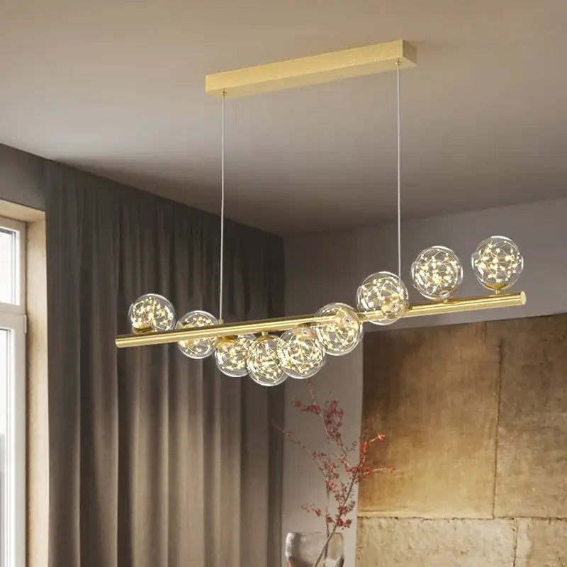 DecorBites™ Modern LED Glass Chandelier for Dining Room