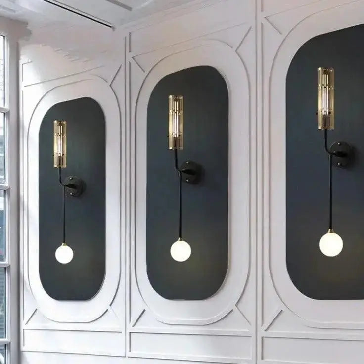 DecorBites™ Modern LED Wall Sconce with Gold Accents