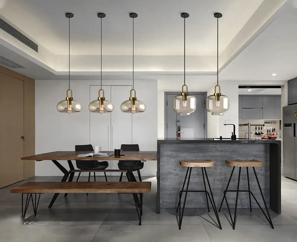 DecorBites™ Modern Nordic Glass Pendant Light for Kitchen & Restaurant