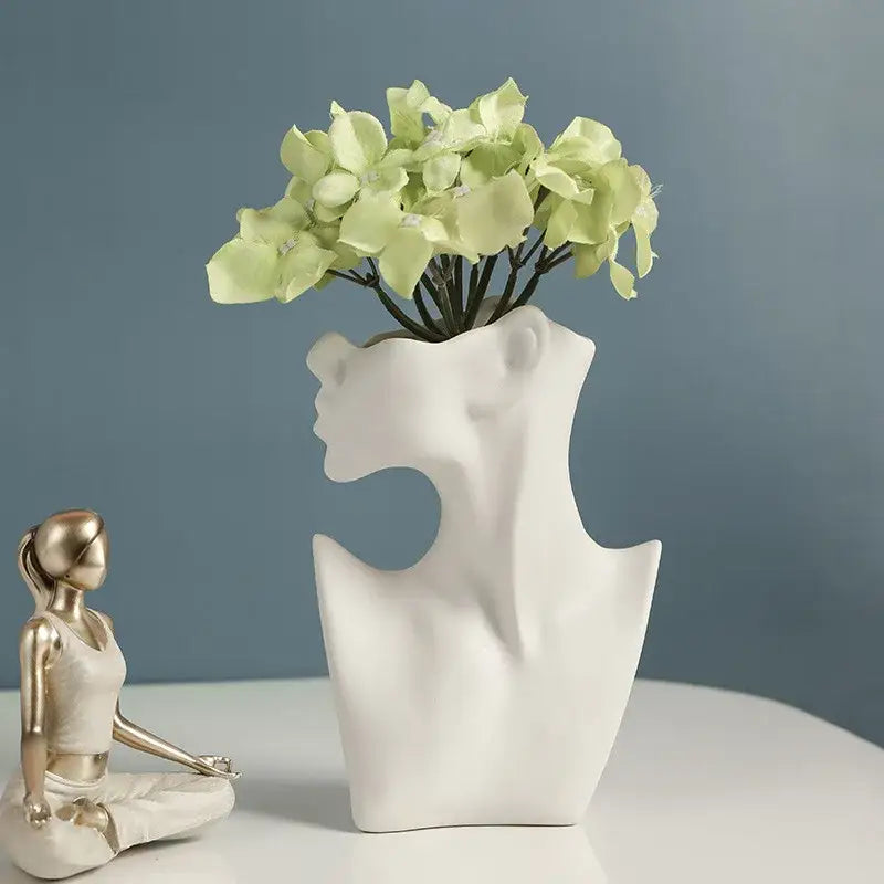 DecorBites™ Modern Nordic Style Ceramic Body Vase