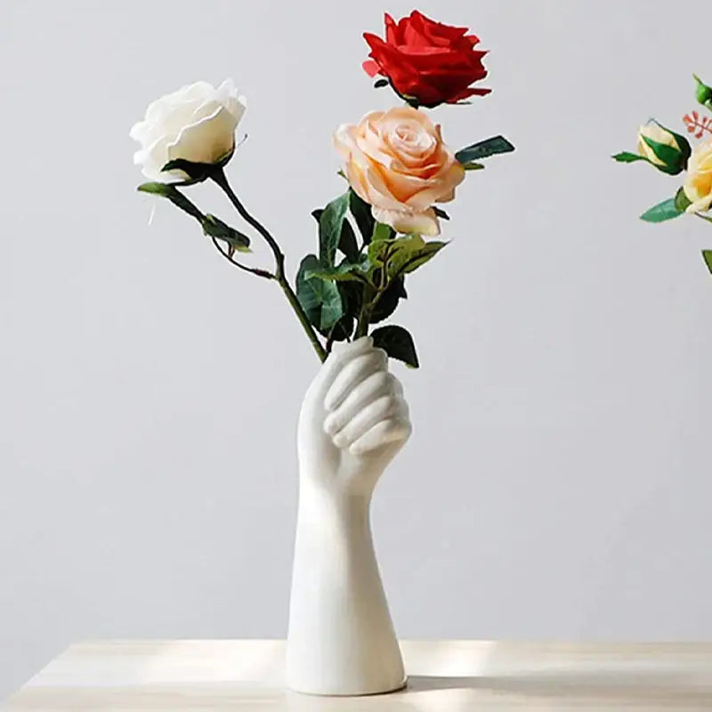 DecorBites™ Modern Nordic Style Ceramic Hand Vase