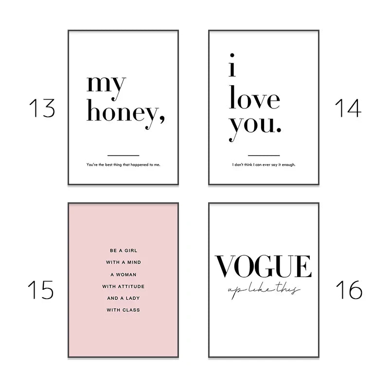 DecorBites™ Modern Pink Aesthetic Wall Art Set