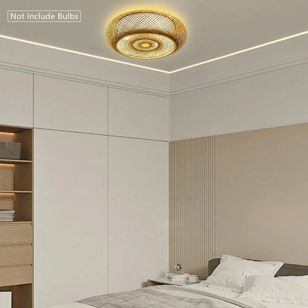 DecorBites™ Modern Rattan Pendant Light - LED Ceiling Fan