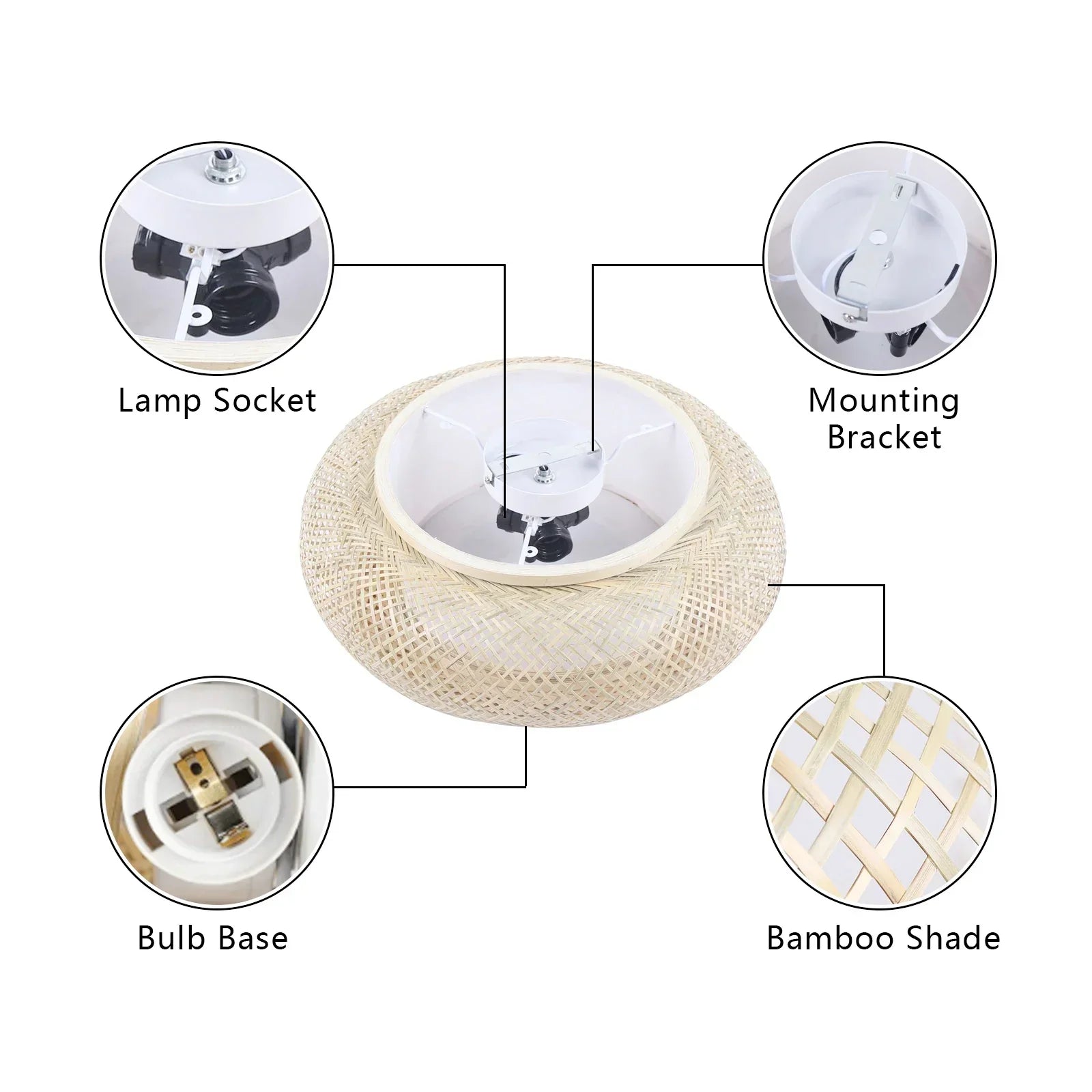 DecorBites™ Modern Rattan Pendant Light - LED Ceiling Fan