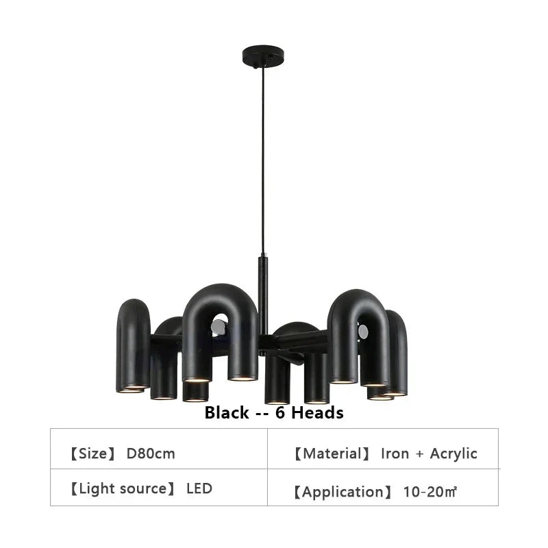 DecorBites™ Modern U-Shaped LED Ceiling Chandelier