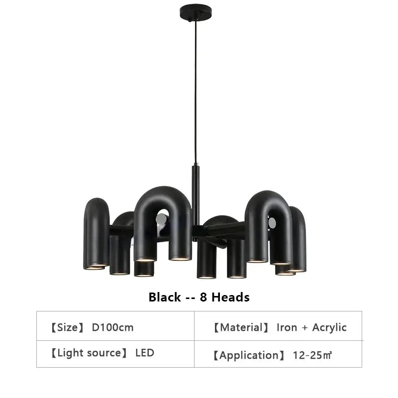 DecorBites™ Modern U-Shaped LED Ceiling Chandelier