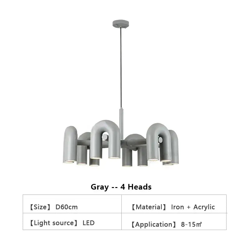 DecorBites™ Modern U-Shaped LED Ceiling Chandelier