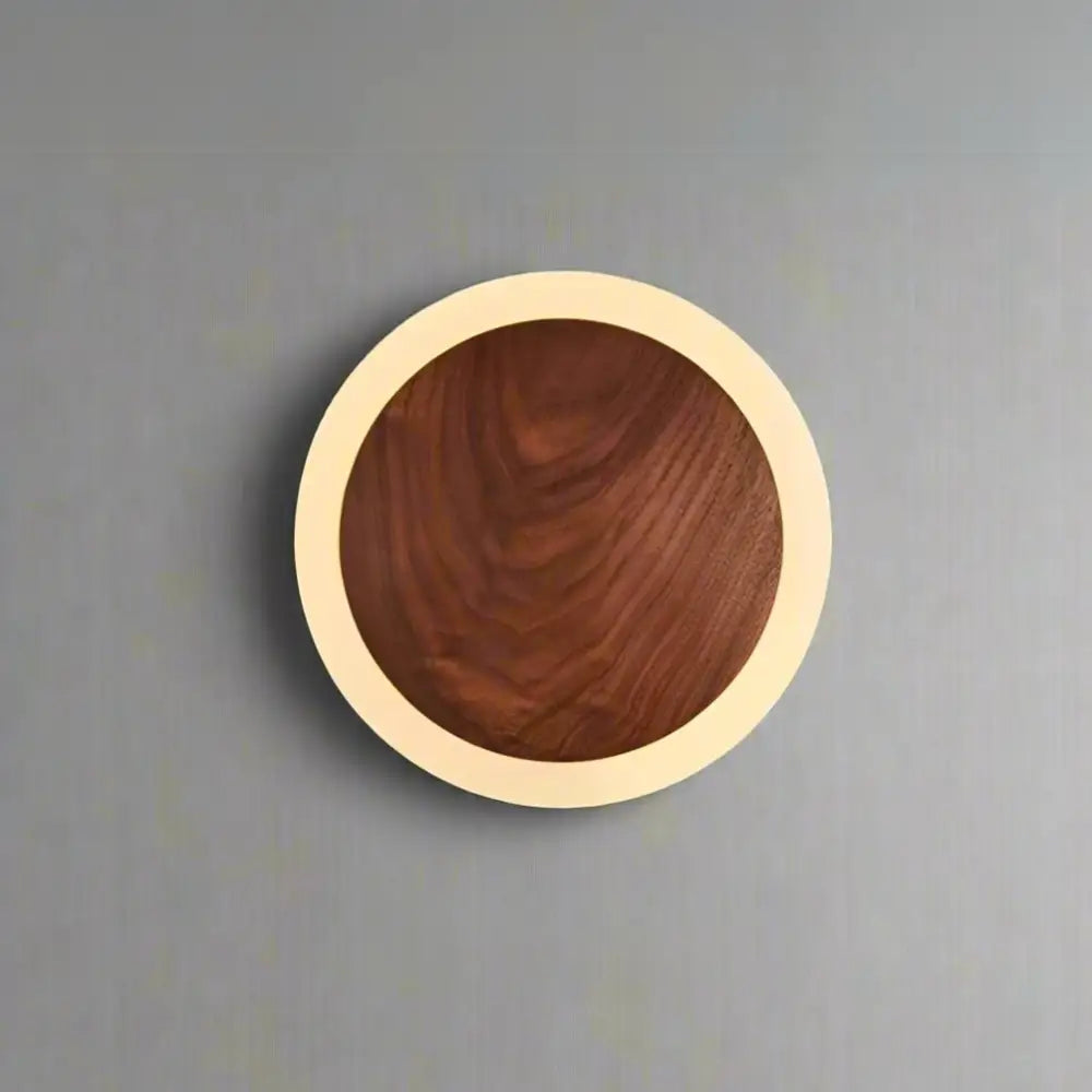 DecorBites™ Modern Walnut LED Wall Light