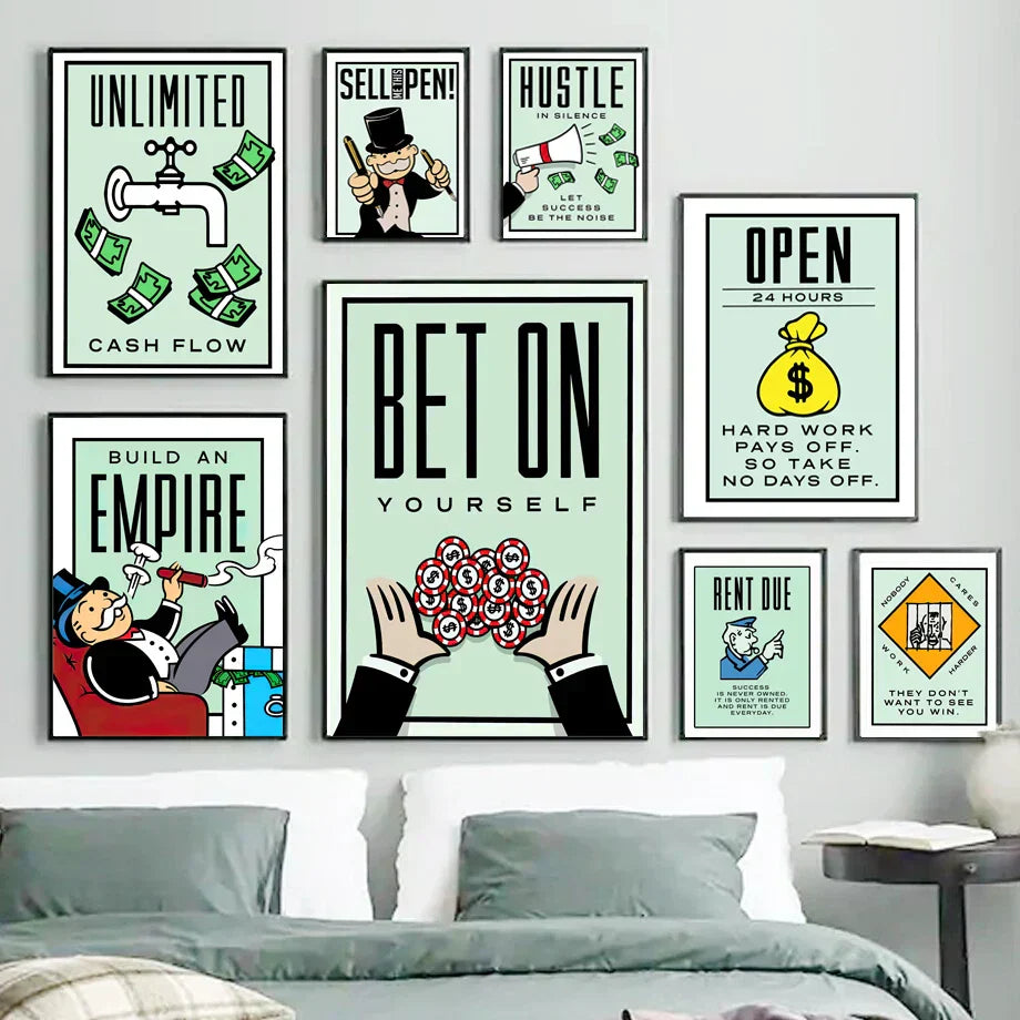 DecorBites™ Monopoly Millionaire Canvas Wall Art