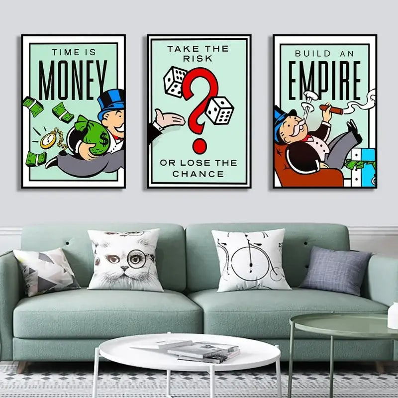 DecorBites™ Monopoly Millionaire Canvas Wall Art