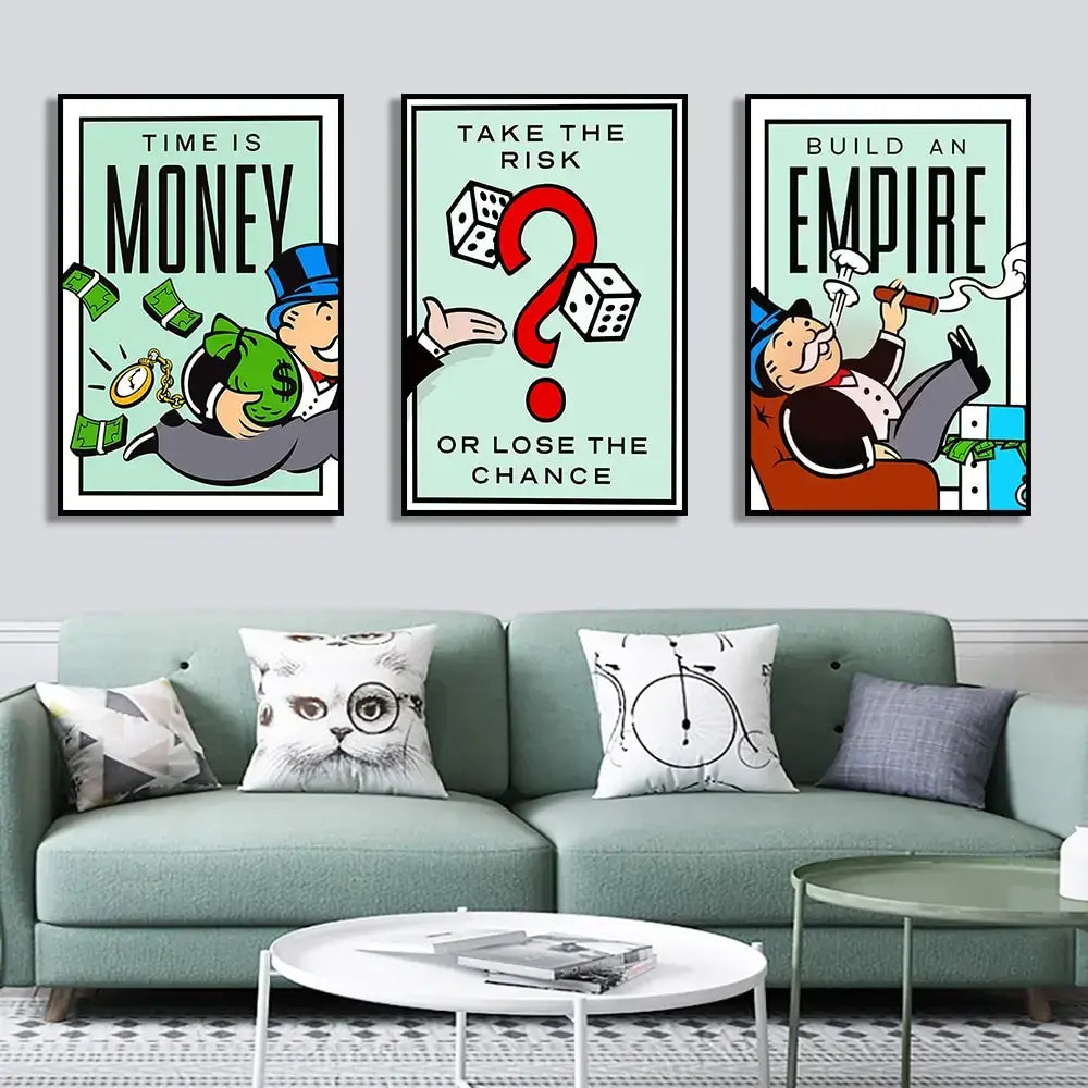 DecorBites™ Monopoly Millionaire Canvas Wall Art