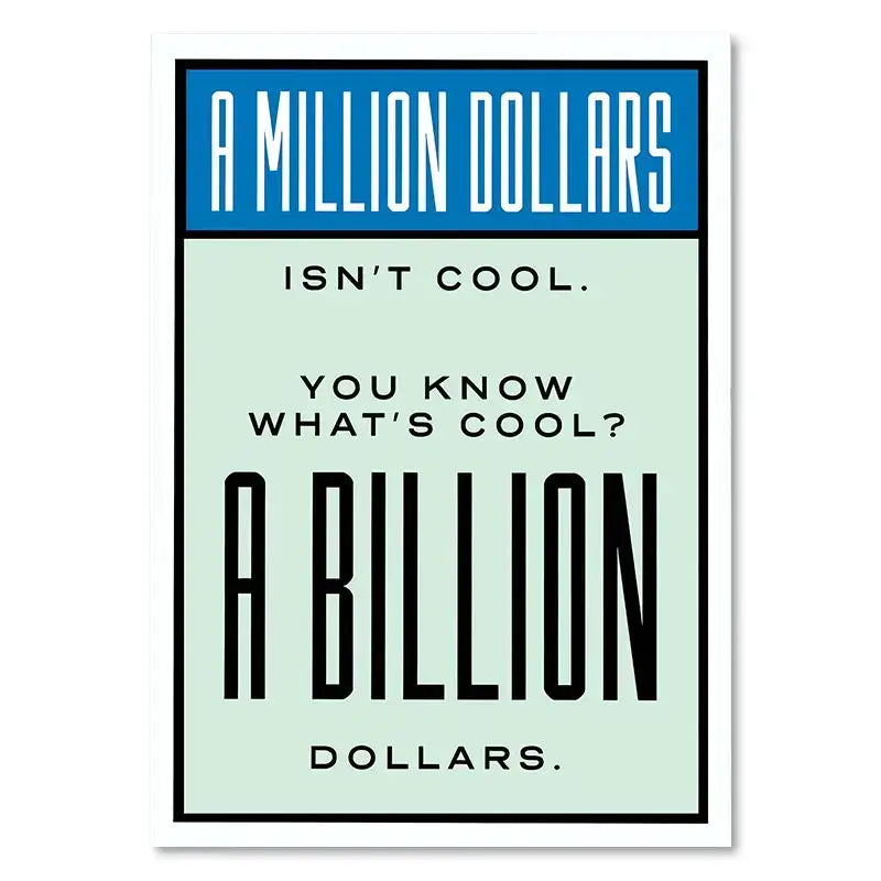 DecorBites™ Monopoly Millionaire Cartoon Canvas Wall Art