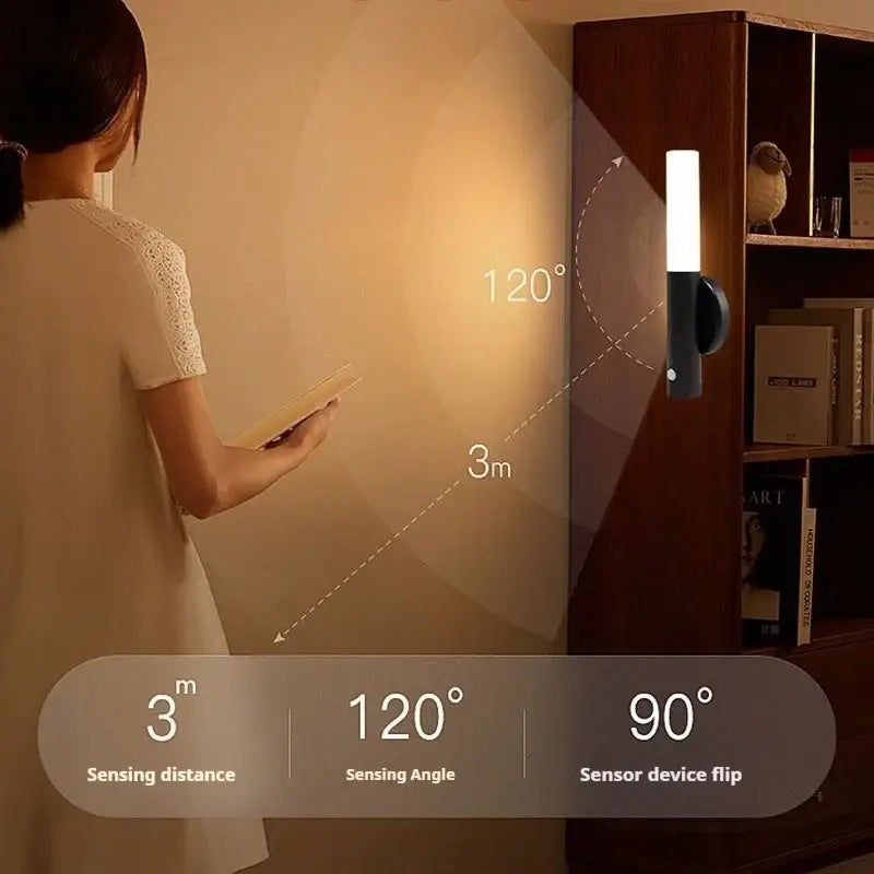 DecorBites™ Motion Sensor Battery Operated Black Wall Lamp