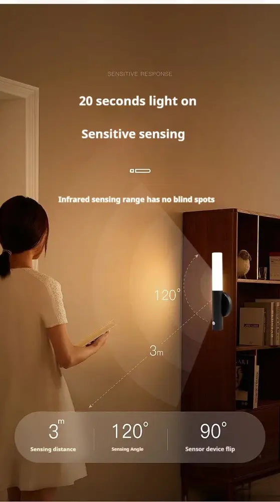 DecorBites™ Motion Sensor Battery Operated Black Wall Lamp