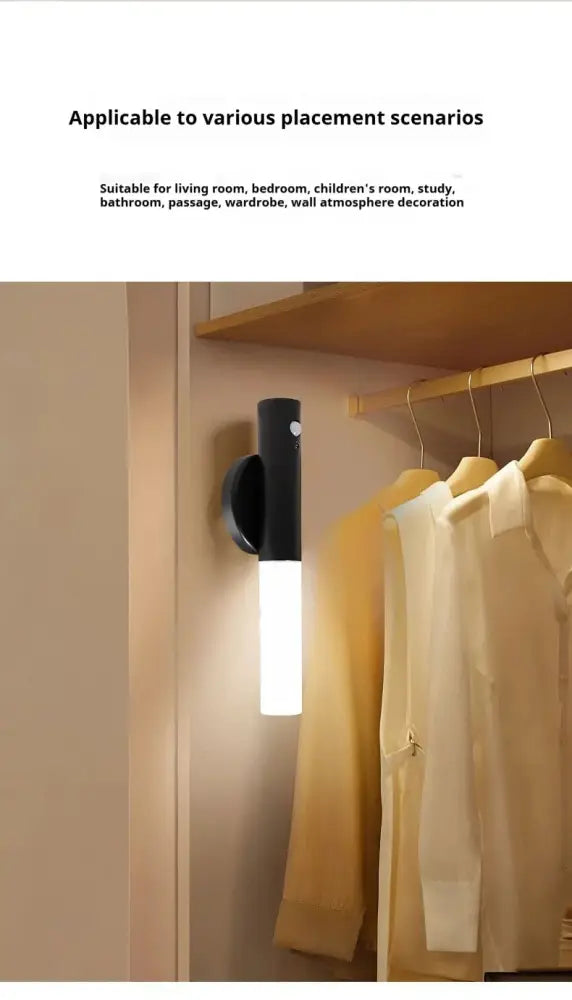 DecorBites™ Motion Sensor Battery Operated Black Wall Lamp