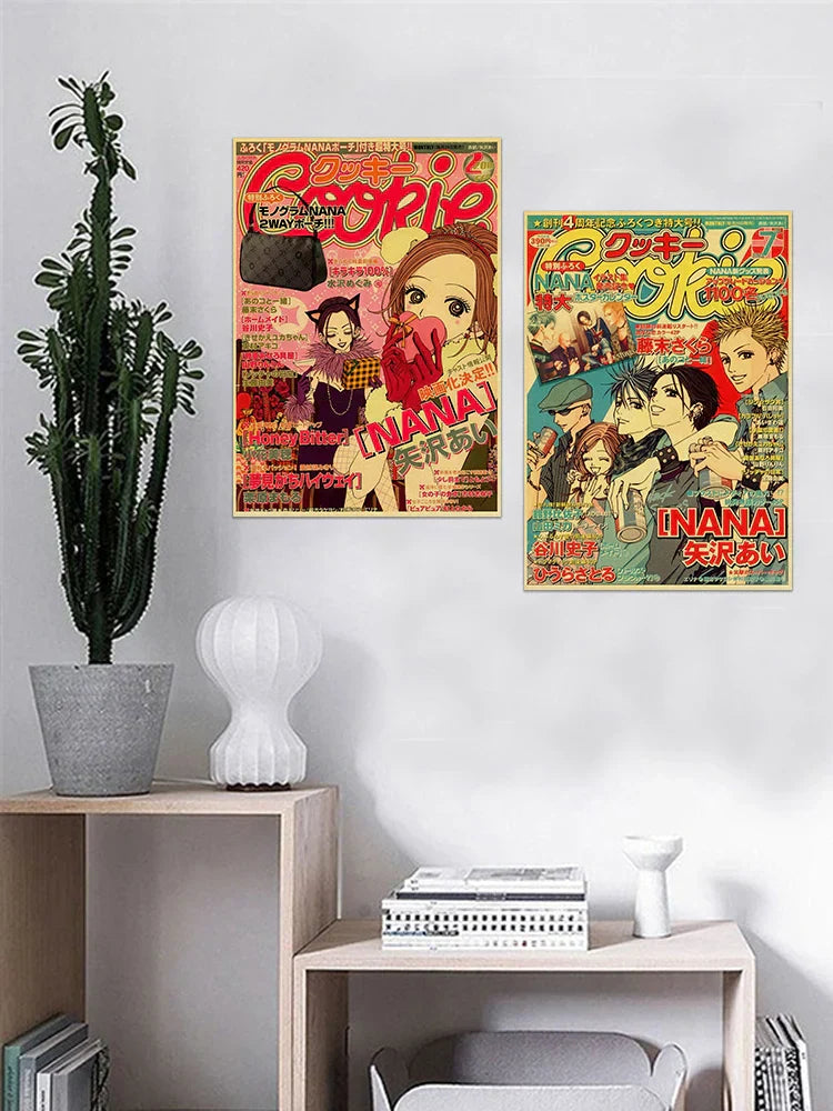 DecorBites™ NANA Anime Poster Set – Retro Style