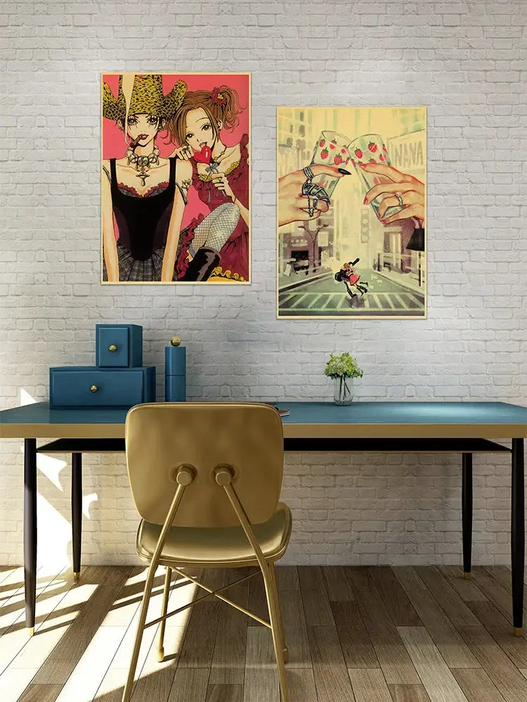DecorBites™ NANA Anime Poster Set – Retro Style