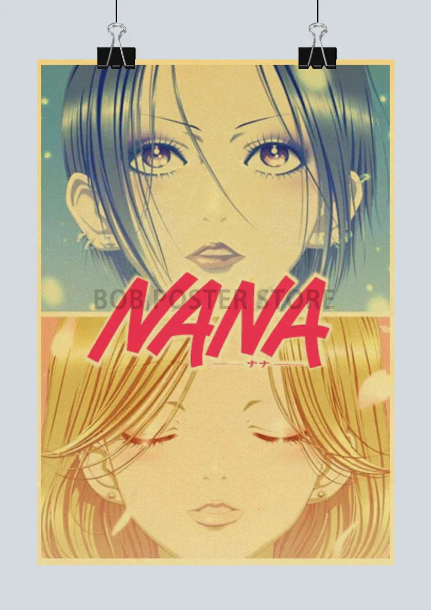 DecorBites™ NANA Anime Retro Kraft Poster Set
