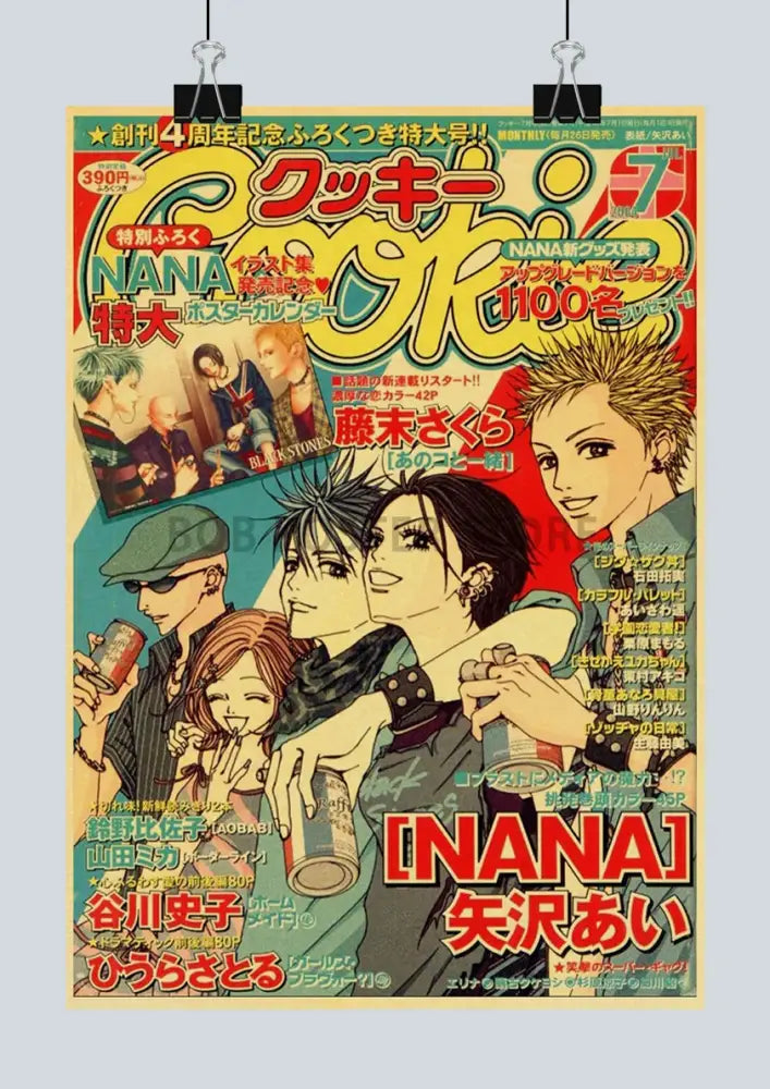 DecorBites™ NANA Anime Retro Kraft Poster Set
