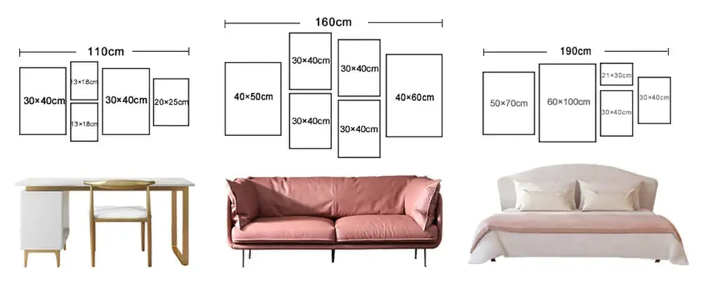 DecorBites™ Neutral Canvas Triptych Wall Art Set
