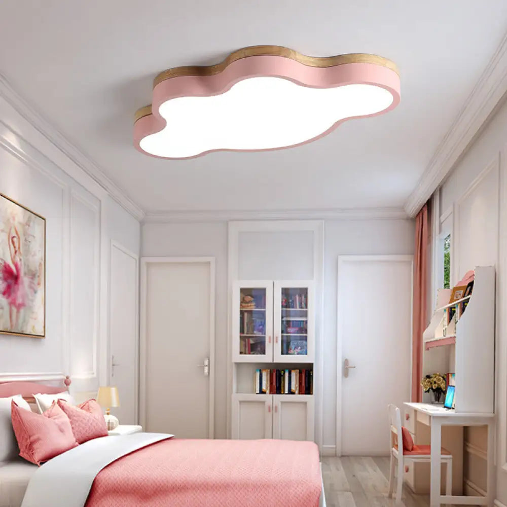 DecorBites™ Nordic Cloud Shape LED Flush Mount Ceiling Lamp for Kids Bedroom