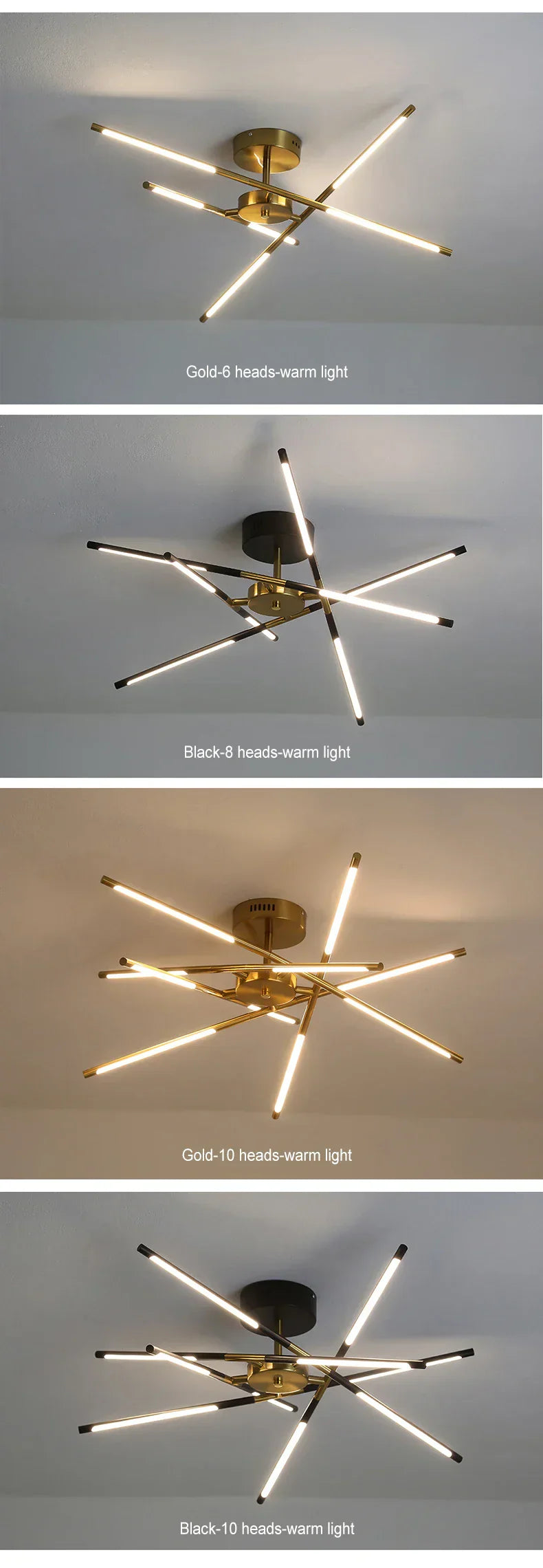 DecorBites™ Nordic Geometry LED Chandelier with Remote Control