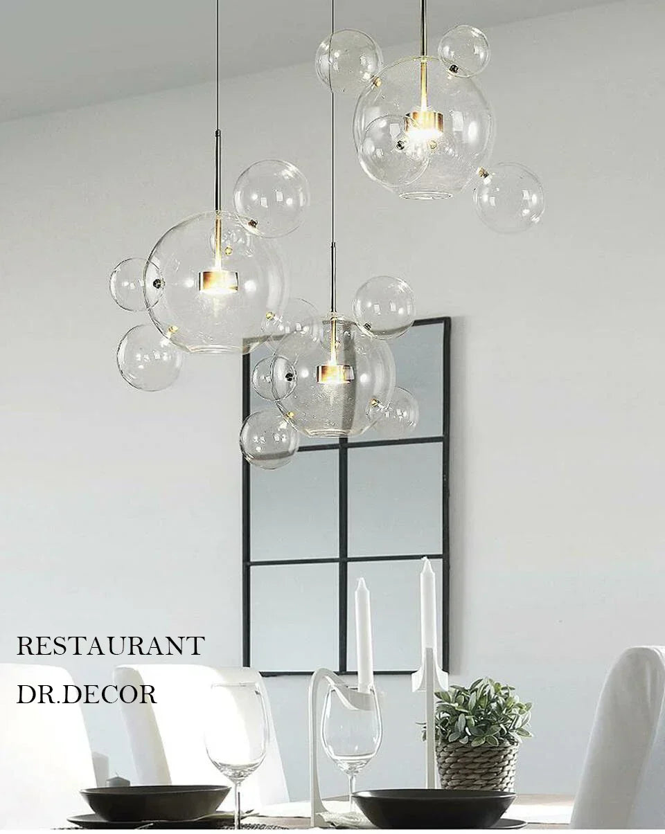 DecorBites™ Nordic LED Bubble Chandelier for Home Lighting