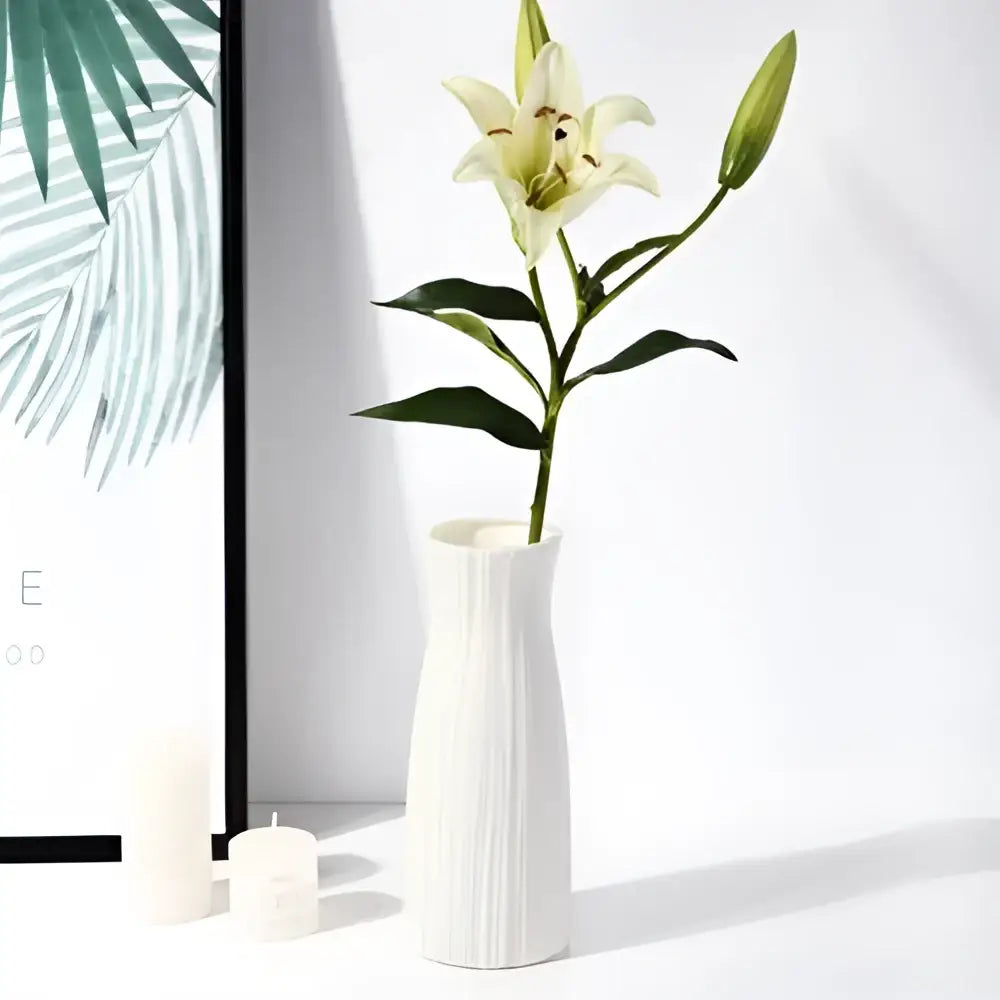 DecorBites™ Nordic Plastic Vase for Modern Home Decor