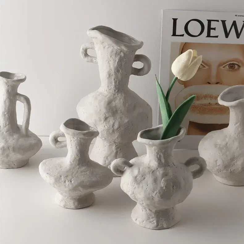 DecorBites™ Nordic Style Ceramic Flower Pot - White