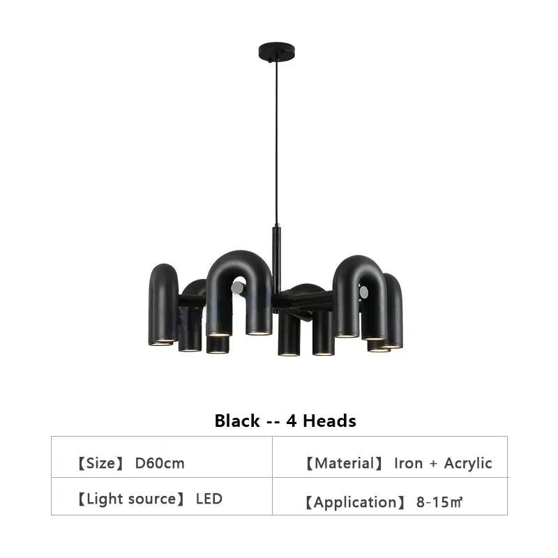 DecorBites™ Nordic U Shape LED Ceiling Chandelier
