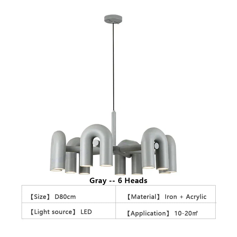 DecorBites™ Nordic U Shape LED Ceiling Chandelier