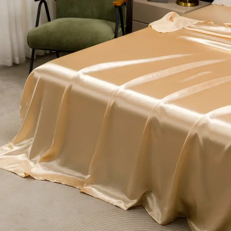 DecorBites™ Opulent Solid Color Satin Bedding Set