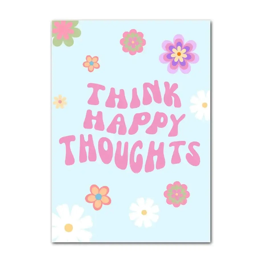 DecorBites™ Pastel Smiley Flower Canvas Art Print