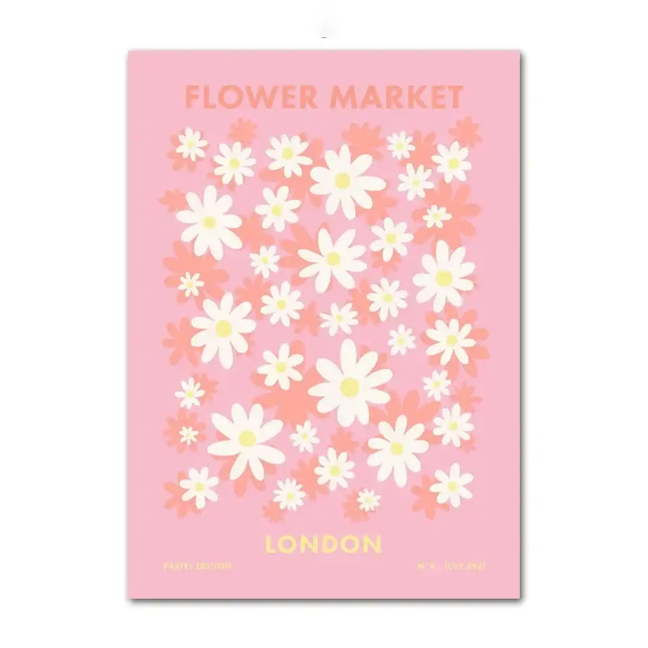 DecorBites™ Pastel Smiley Flower Wall Art Painting