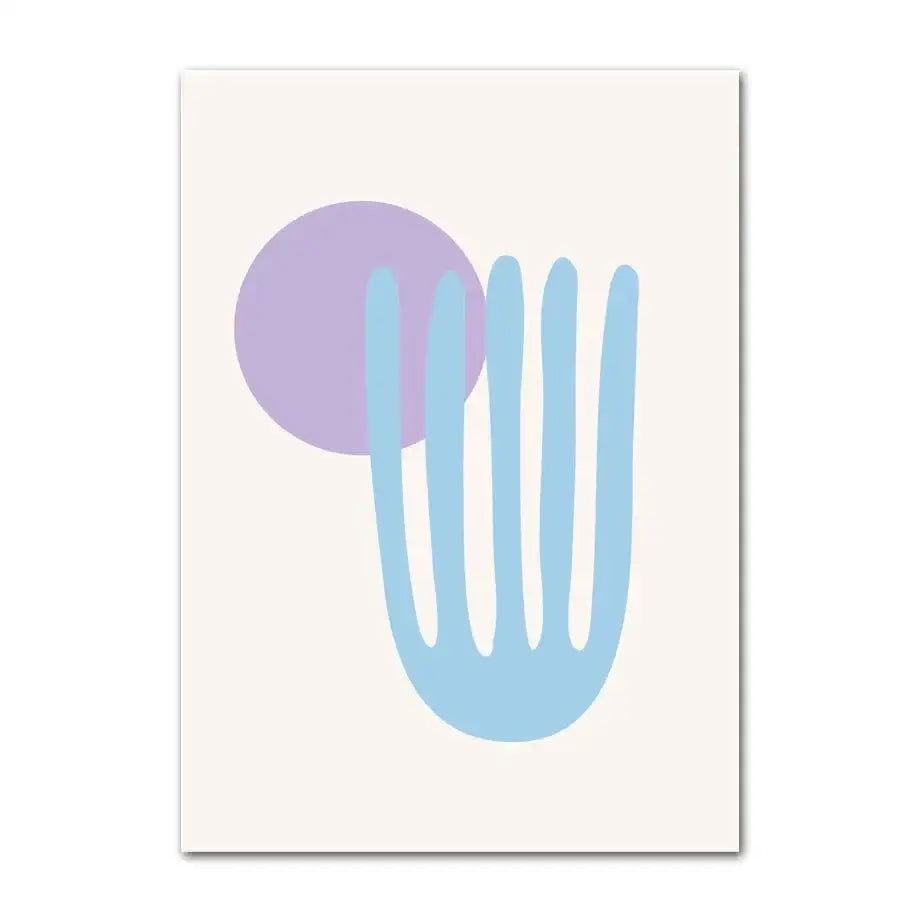 Pastel pink & lavender smiley flower wall art for bedroom decor