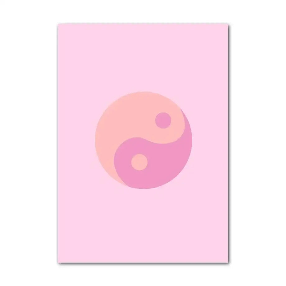 Pastel pink & lavender smiley flower wall art for bedroom decor